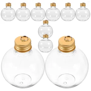 Vasi 40 bottiglie d'acqua natalizie con chiusura sferica in plastica fredda per caramelle al latte con coperchi a tenuta stagna