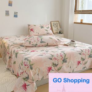 Fashion Cotton and Linen Good Raw Cotton Old Coarse Cloth Single Piece Bed Sheet and Pillowcase Three-Piece Set Thickened Cotton and Linen Single Dormitory Sheets