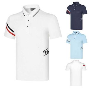 Nowe ubrania golfowe męskie oddychane Szybka suszona oddychająca elastyczna koszula polo Outdoor Sports Golf Clothing Męskie ubranie