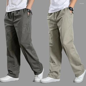 Men's Pants 95%Cotton Cargo Summer Work Wear Spring In Large Size Casual Climbing Joggers Sweatpants Hombre Autumn Trousers