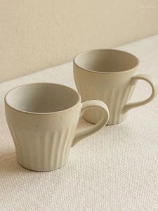 Tazze Tazze per acqua per la casa in stile semplice vintage Alta bellezza Caffè in ceramica Opaca per colazione Tazza per latte Bicchieri da cucina Difetti sottili