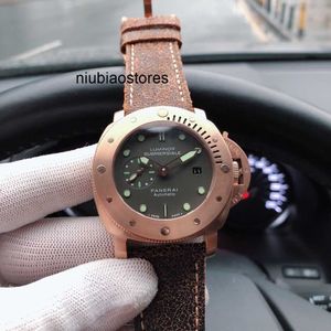 Relógio mecânico de luxo para homens, movimento automático suíço, espelho de safira, 47mm, pulseira de couro importado, marca itália, relógios de pulso