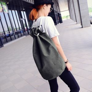 Bags New Canvas Large Space Bucket Hiking Camping Travel Outdoor Bag 2 Color Green Black Street Backpack Tactical Bags Freeshipping