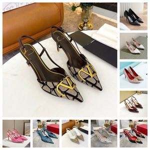 designer shoes women sandals high heels genuine leather for Women Shoes summer luxury Slides Ladies Sandal Party Wedding Shoes Thin Heel Women's Wedding Shoes