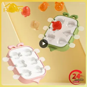 Baking Moulds Cartoon Animal Ice Cream Silicone Lid Bear Cubes Cubic Tray Mold Cheese Gift Home Kitchen Accessories