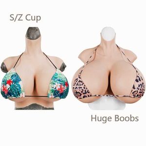 Bröstplatta realistiska enorma falska bröst S/Z Cup Life Silicone Breast Form Man to Woman Cosplay Crossdresser Drag Queen Transvestite 240330