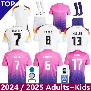 2024ユーロカップ24 25ホームサッカージャージ2025 Musiala Muller Reus Gnabry Sane Kroos Kimmich Werner Hummels Havertzファンプレイヤーメンキッツキットアウェイサッカーシャツユニフォーム