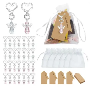Christmas Decorations 32 Pieces Guest Gifts Guardian Angel With Organza Bag Kraft Paper Pendant For Party Gift