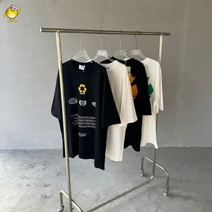 男性女性Tシャツヒップホップ夏半袖Tシャツ良い品質の綿黒白いルーズティー