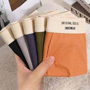 Underpants 5 PCS 남자 권투 선수 반바지 면화 속옷 남성 통기성 U 볼록한 남성 브리핑 도매