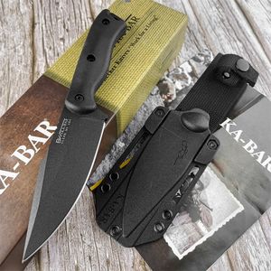 Ka-Bar Becker BK18 Harpoon Survival Fixed Blade Knife D2 Blade Glass補強ナイロンハンドル戦術狩猟キャンプサバイバルミリタリーアウトドアギア