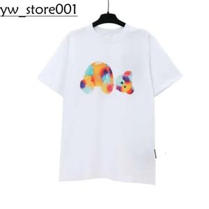 손바닥 각도 고품질 디자이너 Mens Tshirt Bear Plam 인쇄 티 캐주얼 럭셔리 거리 트렌디 한 짧은 슬리브 의류 느슨한 부드러운 여자 플람 앵글 셔츠 7596