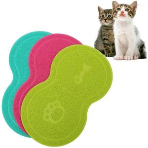 Collari per cani Cibo per animali domestici Tappetino in PVC Tappetino per alimentazione antiscivolo impermeabile per cani e gatti (grigio)