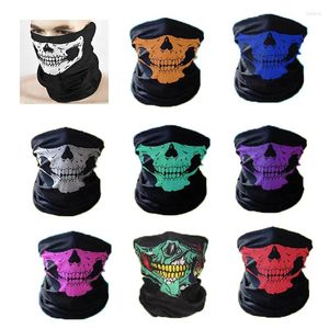 Bandanas Windproof Skeleton Skull Scarves Neck Half Warmer Face Mask Ghost Scarf For Outdoor Sports Cycling Climbing Hiking 2024