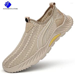 Casual Shoes Men Summer Fashion Breathable Walking Lightweight Mesh Rubber Flat Outdoor Wading Sneaker