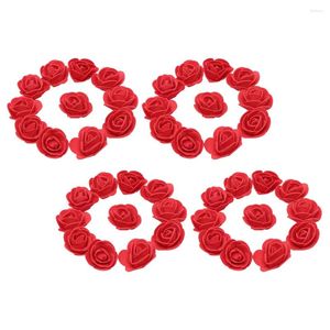 Decorative Flowers 50 Pcs Simulation Rose Head Fake Flower Heads Bouquet Artificial Wedding Decor Bubble