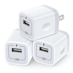 Conjunto de 3 peças de bloco de carregador de parede USB para iPhone/Samsung Galaxy