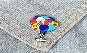 circo smaltato Palloncino horror da clown spilla a palloncino palloncini colorati nave barca fortunata Spilla gioielli distintivi Pin s7558465