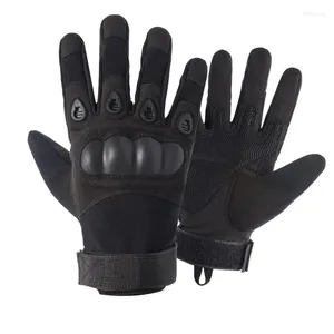 Cycling Gloves Men Outdoor Sport Full Finger Military Fight Mitten Special Forces Non Slip Pad Fitness Touch Screen Riding Glove N8