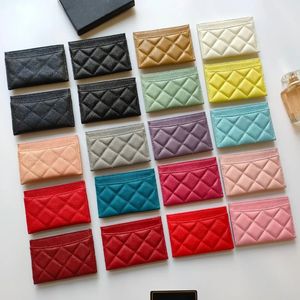 Designerkortshållare CC Purse Women Wallet Wallet äkta läder Kvinnor Korthållare Key Ring Credit Coin Mini Wallet Bag Korthållare Kvinnor Plånbok Partihandel Ingen låda