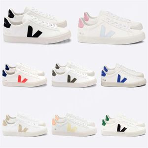 2024 Nya skor Franska Brasilien Green Low-Carbon Life V Organic Cotton Flats Platform Sneakers Women Casual Classic White Designer Shoes Mens Loafers 36-45 H41