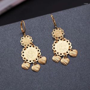 Dangle Earrings Wando Coin For Women African Jewelry Ethiopian Gold Color Wedding Bigger Earring