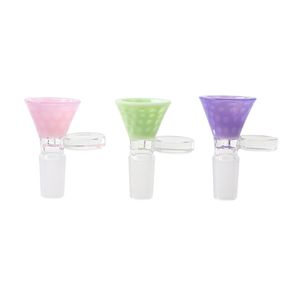 Acessórios para cachimbo de água, tigela de vidro redonda de 3 cores 14mm 18mm, conjunto de juntas coloridas masculinas, equipamento de narguilé