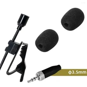 Microfones de alta qualidade omnidirecional condensador lapela clipe microfone 3.5mm conector para microfone de sistema sem fio