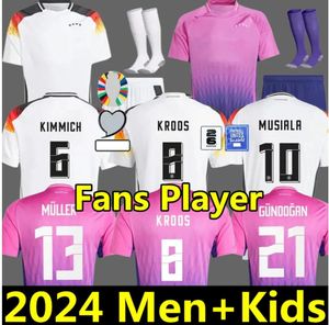 2024 Copa da Copa da Euro Alemanha Jerseys Musiala Muller Reus Gnabry Sane Kroos Kimmich Werner Fullkrug Havertz Fãs Jogador Men Kits Kits Home Away Football camisa de futebol camisa de futebol