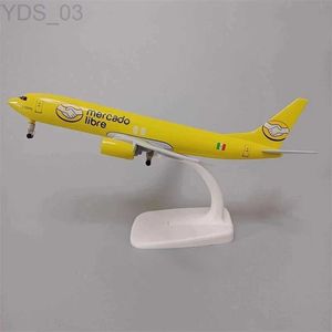 Aeronave Modle 20cm Liga Metal Air Mexican mercado libre Airlines Boeing 737 B737 Airways Diecast Avião Modelo Avião Modelo Aeronave com Rodas YQ240401