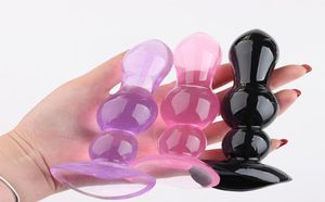 Silicone Anal Dildo No Vibrator Male Prostate Massager Beads Plug G Spot Butt Masturbation sexy Toys for Couple3294432