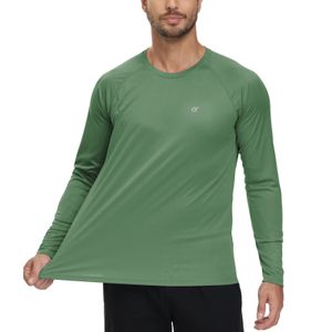 Mens Long Sleeve T-shirt Upf 50 Rash Guard Tee UV Sun Protection Shirt för sportfiske Vandring Träning Utomhus Pullover Shirt 240326