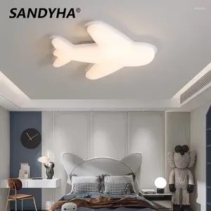 Plafoniere Decorazioni per la casa moderne americane Protezione per gli occhi Lampade per aerei a spettro completo a LED Camera dei bambini Lampada per camera da letto del ragazzo CE SANDYHA