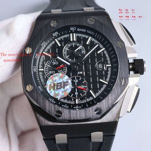 Projektanci ceramiki stopu 26400 26238 Seria Chronograph Watch White Factory Automatyczny czas mechaniczny ruch stalowy 26470 HBF MONTREDELUXE 91