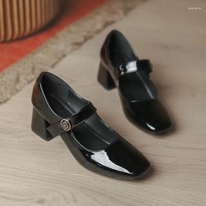 Fitnessskor Mary Jane Women's Pumps loafers läder vintage japansk stil flickor student college kostym casual 2024 hösten