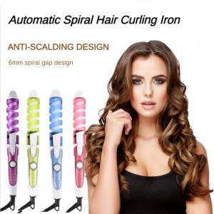 Irons Automatic Spiral Hair Curling Iron Wave Hair Stick Spiral Ceramic Dry Wet Durable Safe AntiScald Professional Hair Styling Tool