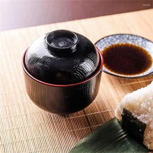 Bowls Useful Rice Bowl Durable Miso Soup With Lid Wear-resistant Practical Container Kitchen Tableware