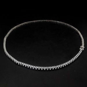 Hip Hop lodowany łańcuch tenisowy 3,5 mm Ustawienia montażu S925 Silver 10K 14K 18K Złote Diamond Moissanite Tinnin Link Naszyjnik