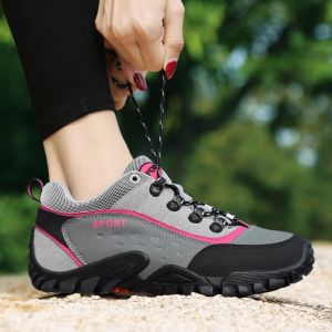 Boots Autumn Spring Women Outdoor Leather Trekking vandringskor Camping Woman Mountain Tracking Teking Sneakers Trecking