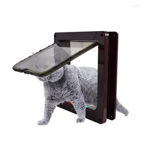 Cat Carriers Dog Flap Door With Security Lock For Cats Kitten Plastic Small Pet Gate Kit Dogs Doors