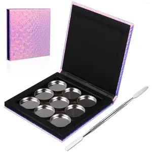 Storage Bottles Empty Makeup Tray Eyeshadow Palette Magnetic Case Round Cosmetics Travel Container