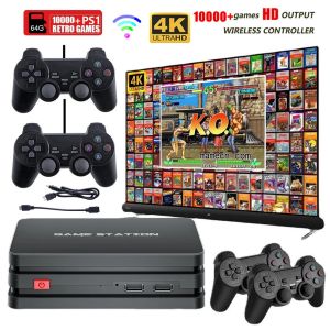 Konsoler M8 Plus Video Game Console HDMI Output Wireless Controller Game Stick 4K 10000 Games 64 32 GB Retro Games for PS1/GBA Kids Gift