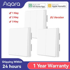 Controle aqara smart wall switch d1 zigbee wireless key luz remota controle zero linha de incêndio com /sem interruptores neutros mi home