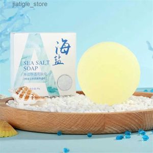 Handmade Soap Sea salt soap oil for whitening control Rer moisturizing facial cleansing goat milk soap for deep cleansing of blackheads Y240401