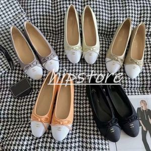 Designer Shoe Classic channel Flats Ballet shoes Paris Brand cclys Ballerina Loafers Dress sandal Spring Autumn cowhide Dance shoe fashion women black Lady leather