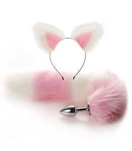 Sexy Fox Metal Butt Plug Tail Set With Hairpin Kit Anal Butplug Tail Prostate Massager Butt Plug For Couple Cosplay 5 Colors 240315