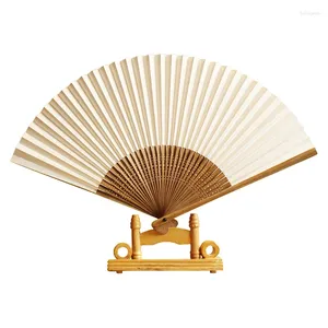 Decorative Figurines Chinese DIY Folding Hand Paper Fan Ventilador Portable Bamboo Artist Calligraphy Ink Painting Xuan Fans