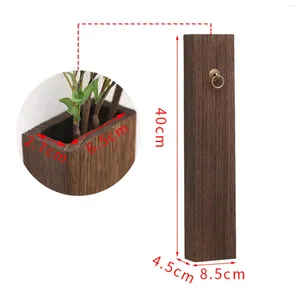 Vases Wall Hanging Vase Wood Pendant Plants Container Mounted Flower Tube Pot For Garden Tea Room Wedding Home Decoration