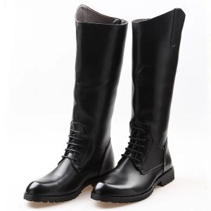 386 Back Fashion Tall Zipper Shipper Men's Cowboy Long Cavalier Soft Leather Riding Boots Motorcycle Boots 3746 5