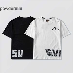 Summer Trendy Brand New Fushen Short Sleeved Letter Patchwork T-shirt for Both Men and Women